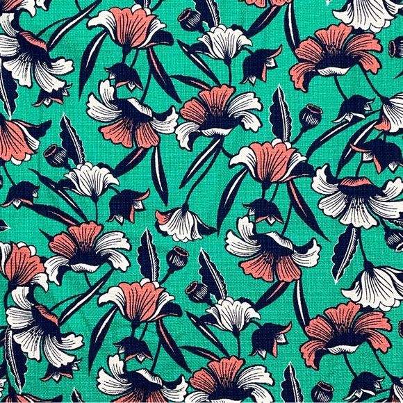 J. by J. Crew Green Floral Basketweave Pencil Skirt Women's Size 12 - Picture 3 of 9